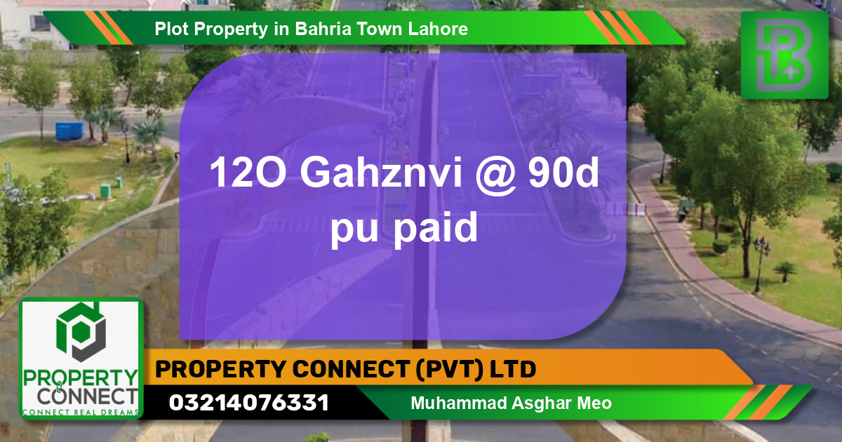 Residential Plot for Sale in Bahria Town, Lahore - (BP-51624)