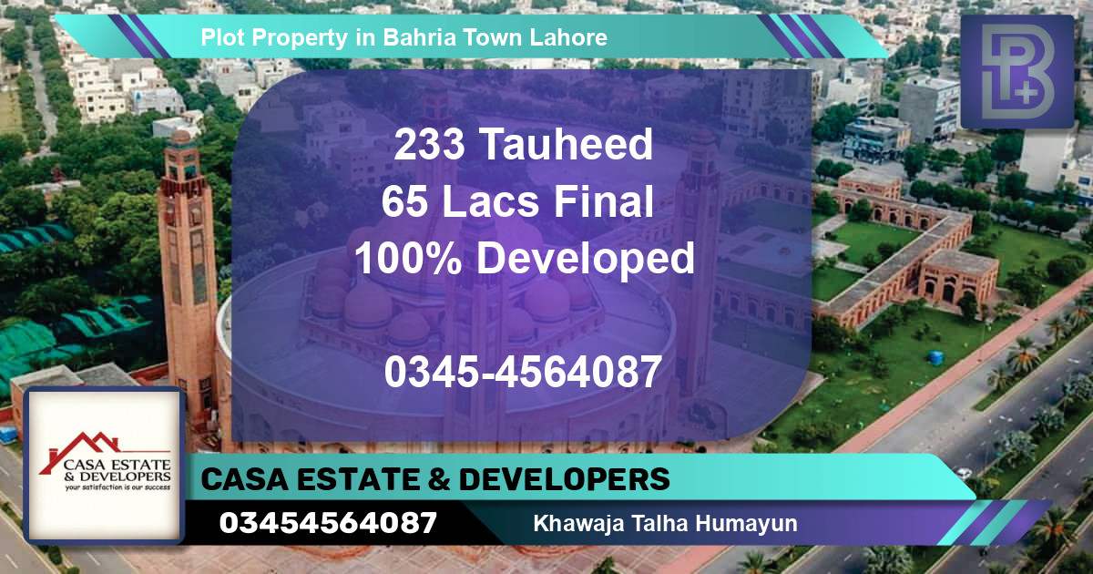 Residential Plot for Sale in Bahria Town, Lahore - (BP-51668)