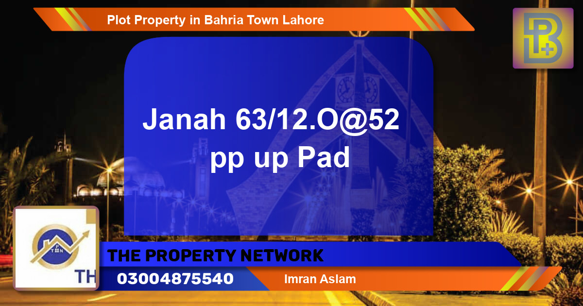 Residential Plot for Sale in Bahria Town, Lahore - (BP-51677)