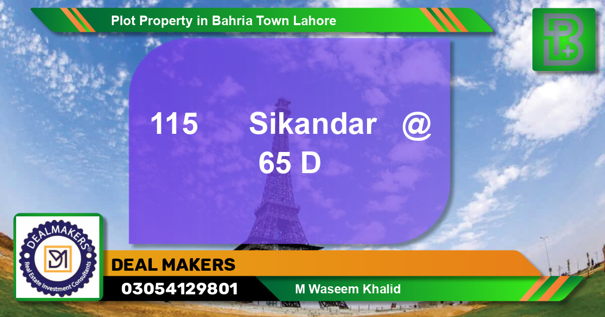 Residential Plot for Sale in Bahria Town, Lahore - (BP-51720)