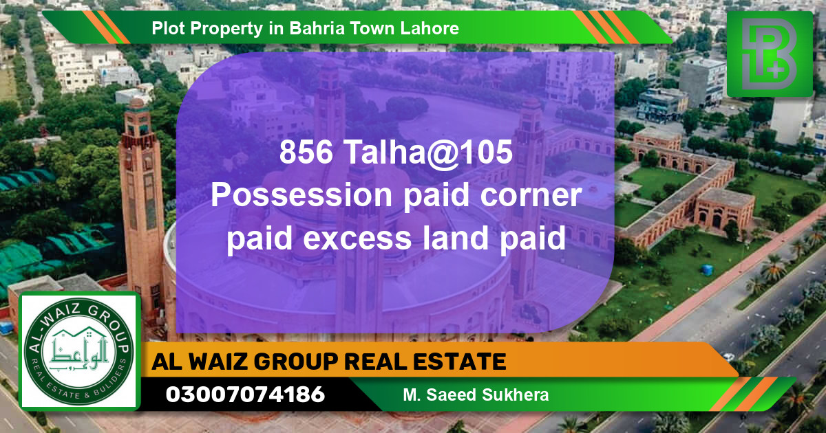 Residential Plot for Sale in Bahria Town, Lahore - (BP-51760)