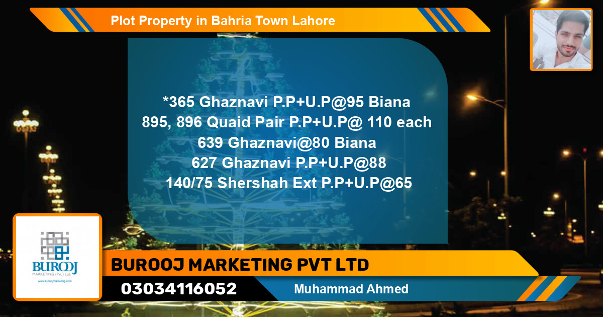 Residential Plot for Sale in Bahria Town, Lahore - (BP-51770)