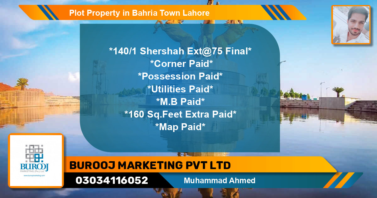 Residential Plot for Sale in Bahria Town, Lahore - (BP-51771)