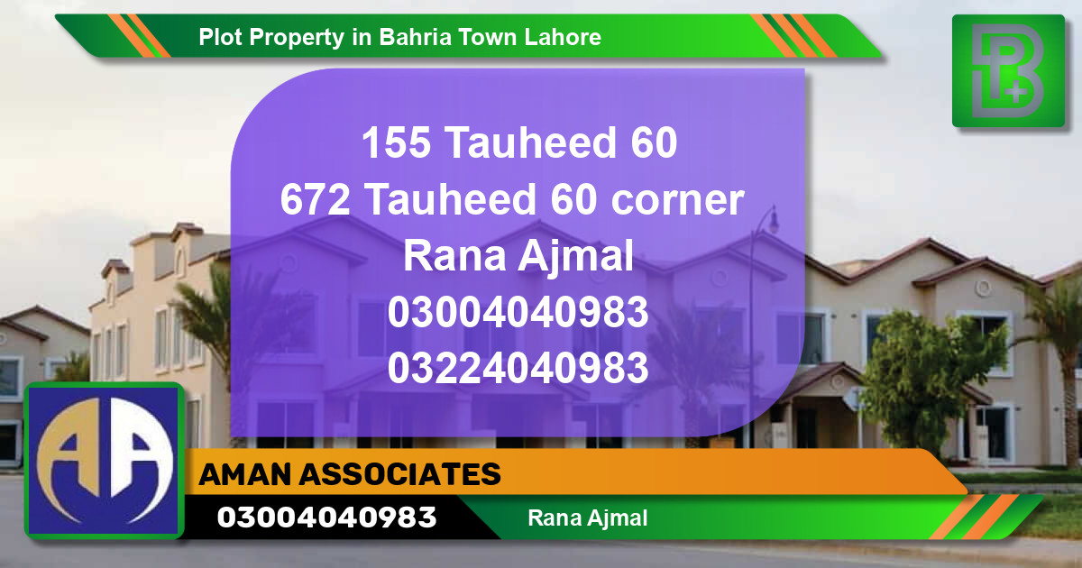 Residential Plot for Sale in Bahria Town, Lahore - (BP-51788)