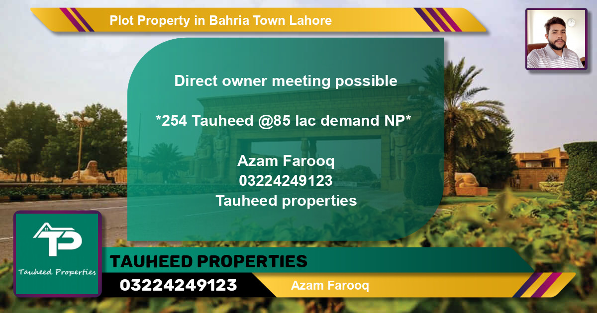 Residential Plot for Sale in Bahria Town, Lahore - (BP-51803)