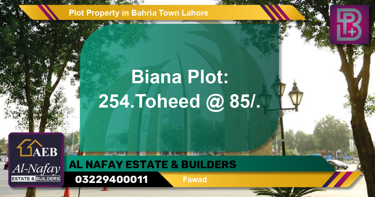 Residential Plot for Sale in Bahria Town, Lahore - (BP-51825)