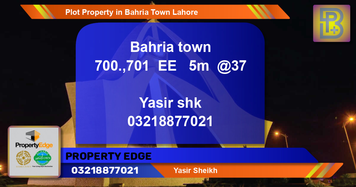 Residential Plot for Sale in Bahria Town, Lahore - (BP-51872)