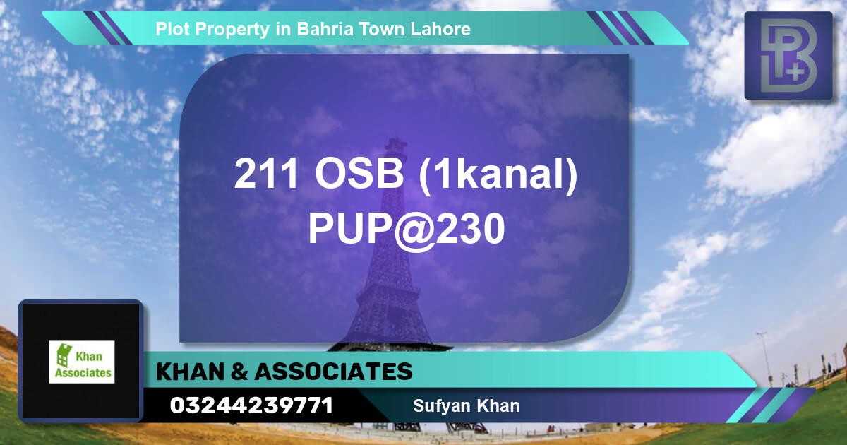 Residential Plot for Sale in Bahria Town, Lahore - (BP-51886)