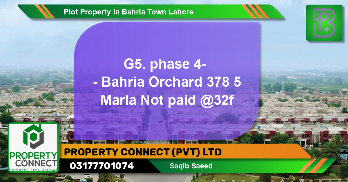 Residential Plot for Sale in Bahria Town, Lahore - (BP-51896)