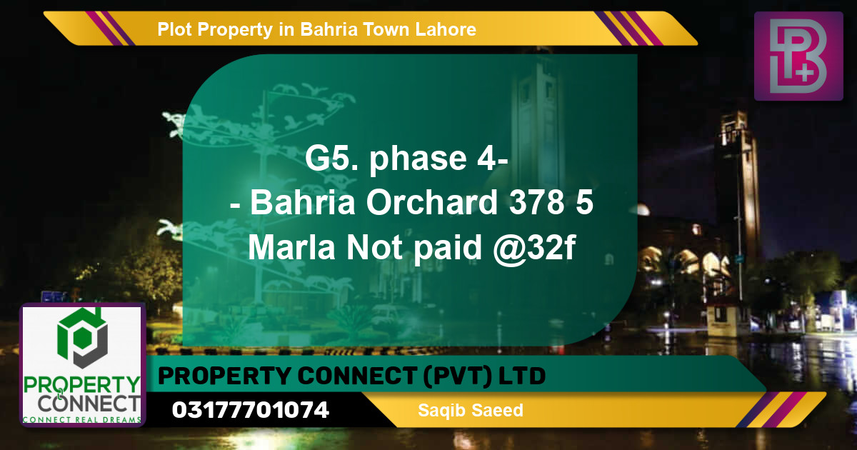 Residential Plot for Sale in Bahria Town, Lahore - (BP-51897)