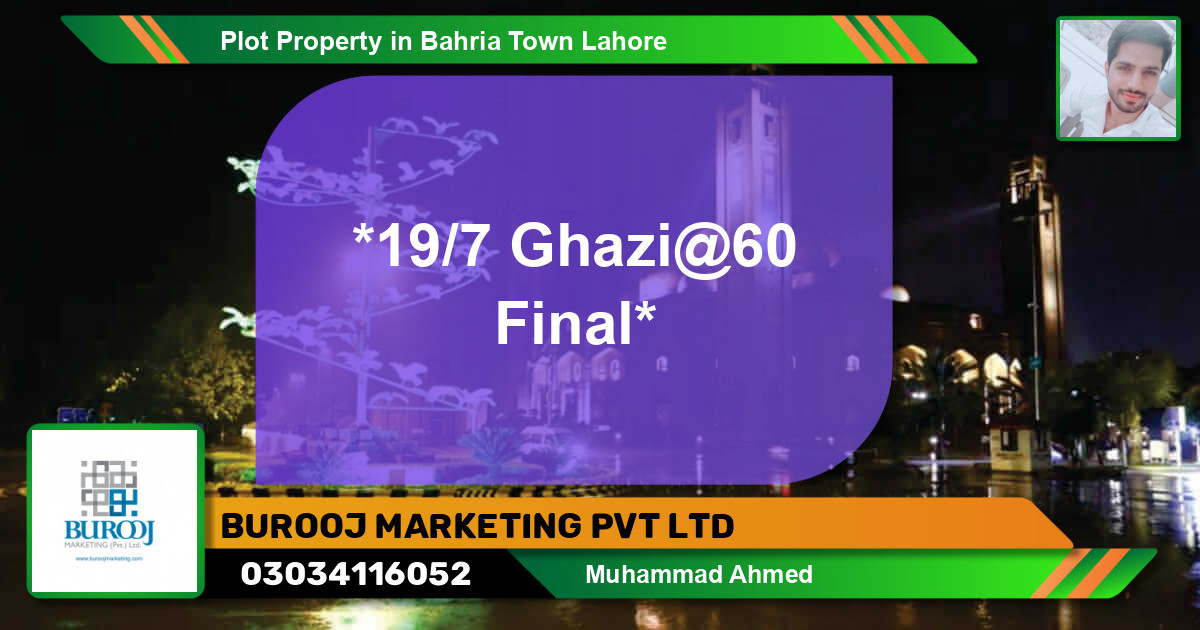 Residential Plot for Sale in Bahria Town, Lahore - (BP-51900)
