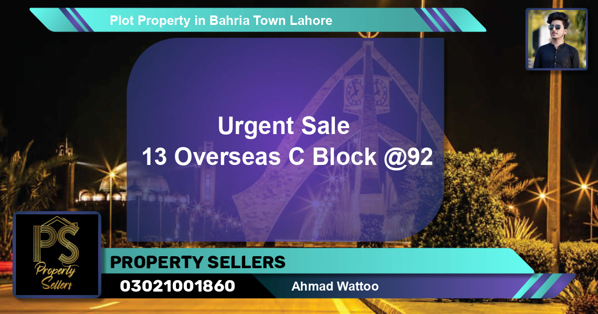 Residential Plot for Sale in Bahria Town, Lahore - (BP-51918)