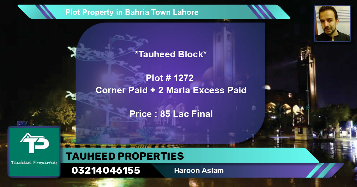 Residential Plot for Sale in Bahria Town, Lahore - (BP-51926)