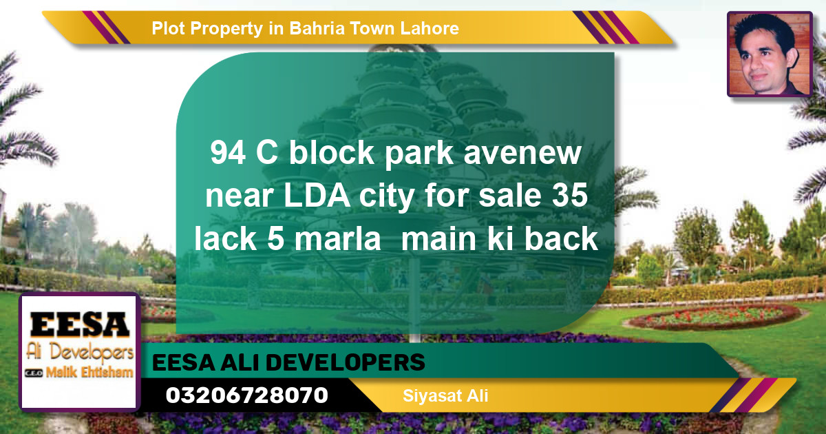 Residential Plot for Sale in Bahria Town, Lahore - (BP-51944)
