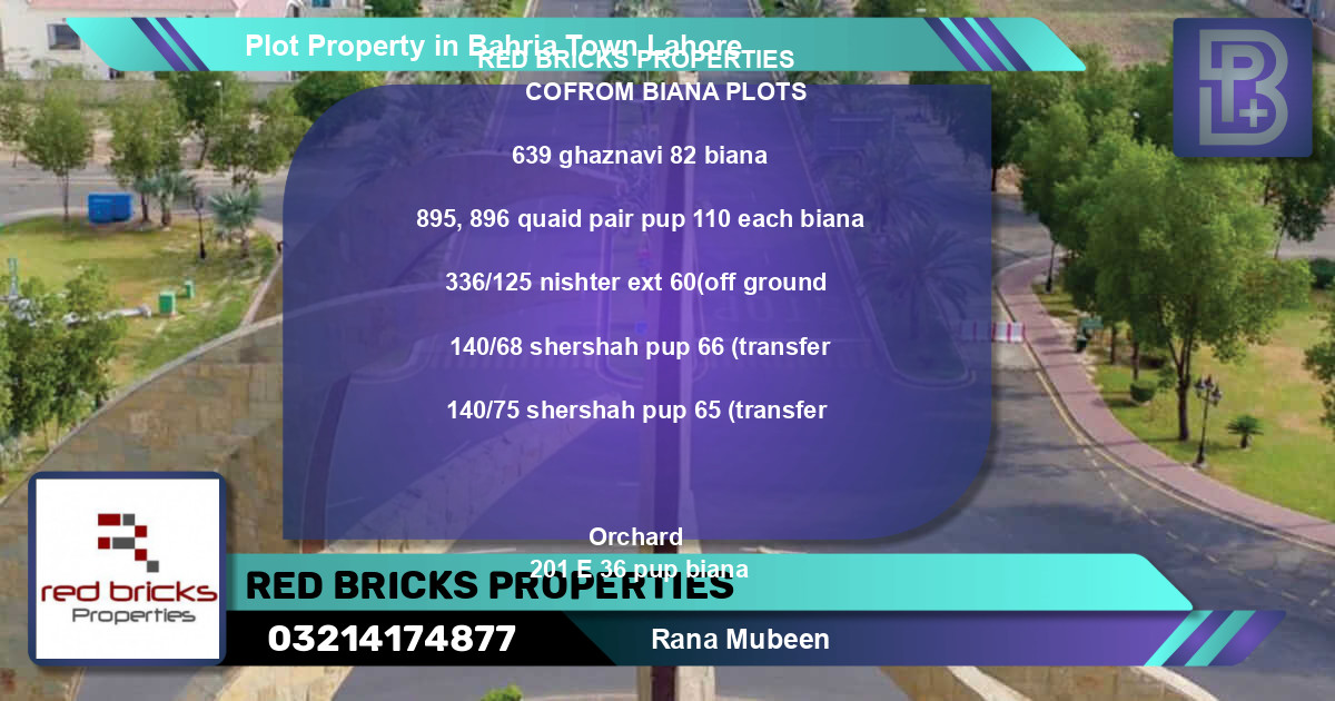 Residential Plot for Sale in Bahria Town, Lahore - (BP-51966)