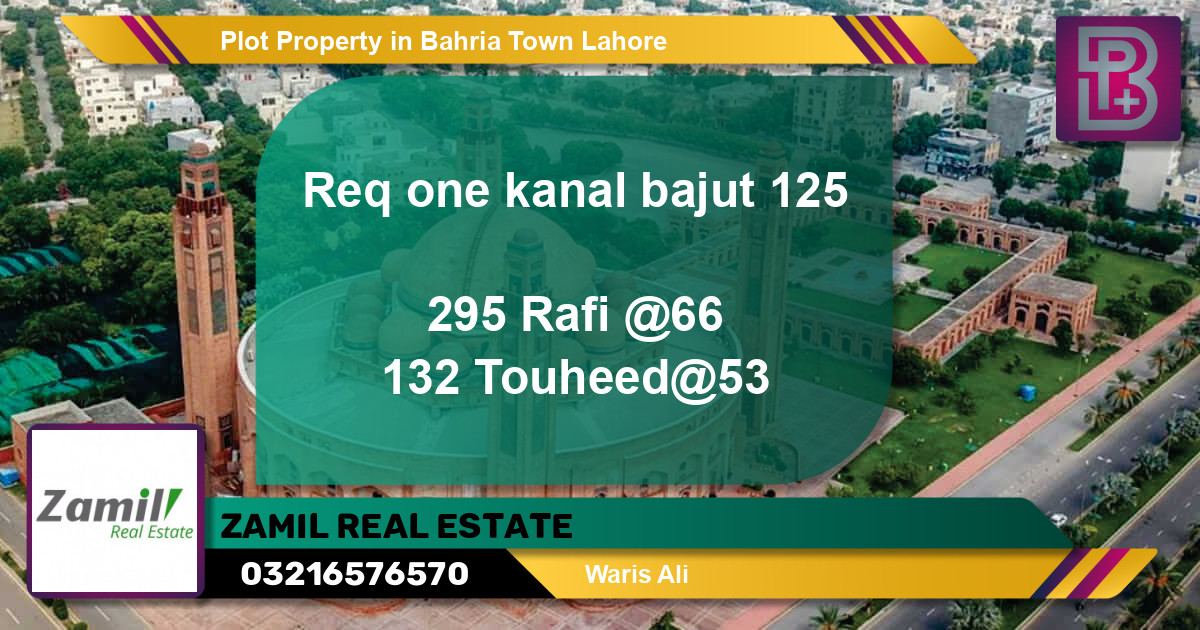 Residential Plot for Sale in Bahria Town, Lahore - (BP-51971)