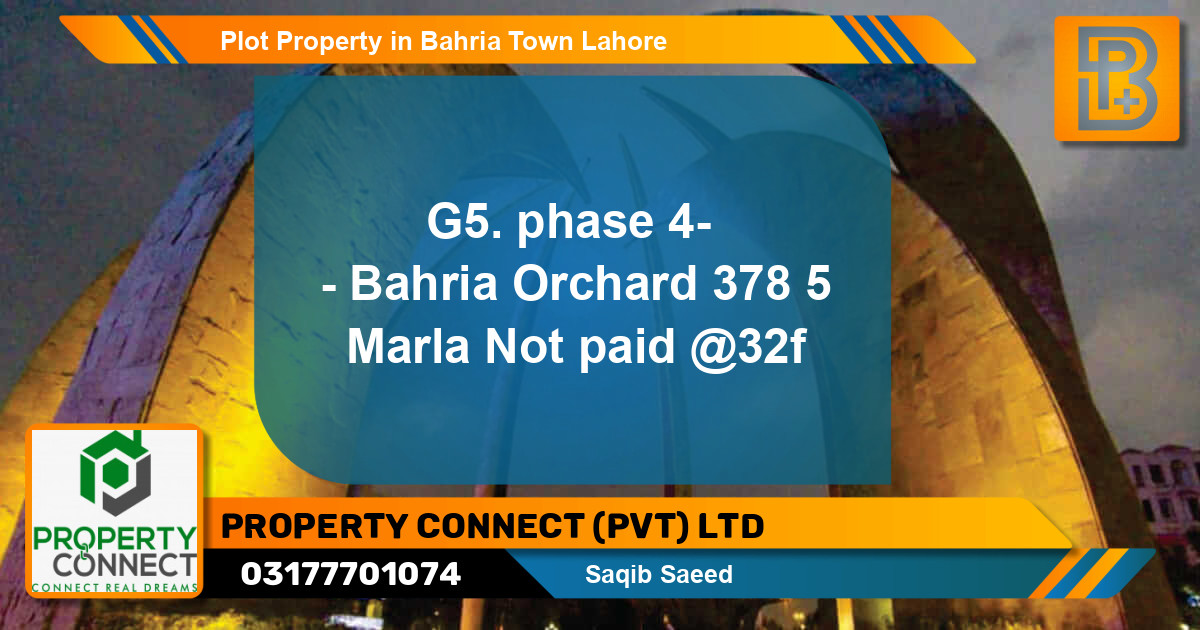 Residential Plot for Sale in Bahria Town, Lahore - (BP-52007)
