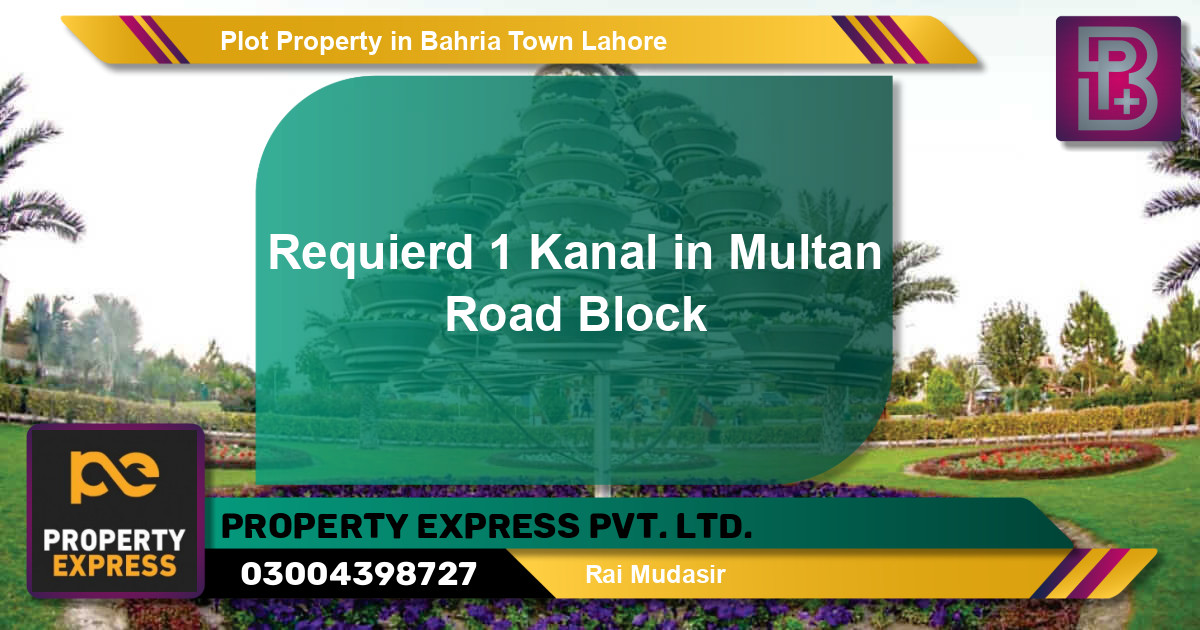 Residential Plot for Sale in Bahria Town, Lahore - (BP-52022)