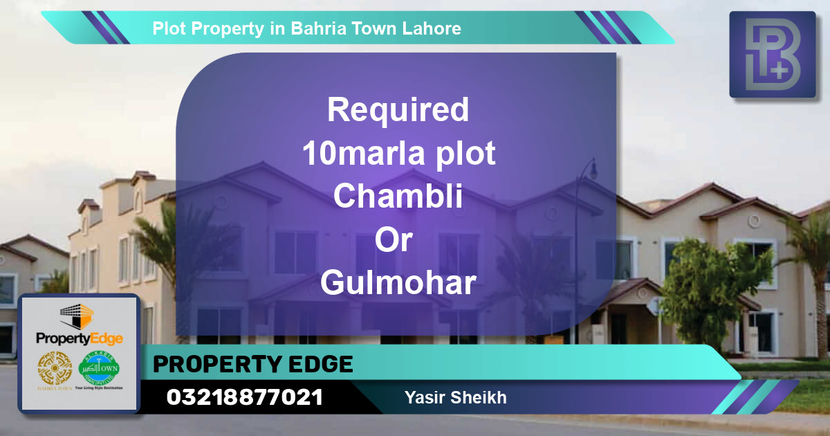 Residential Plot for Sale in Sector C - Chambeli Block -  Bahria Town, Lahore - (BP-52025)