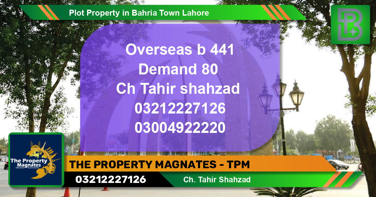Residential Plot for Sale in Bahria Town, Lahore - (BP-52047)