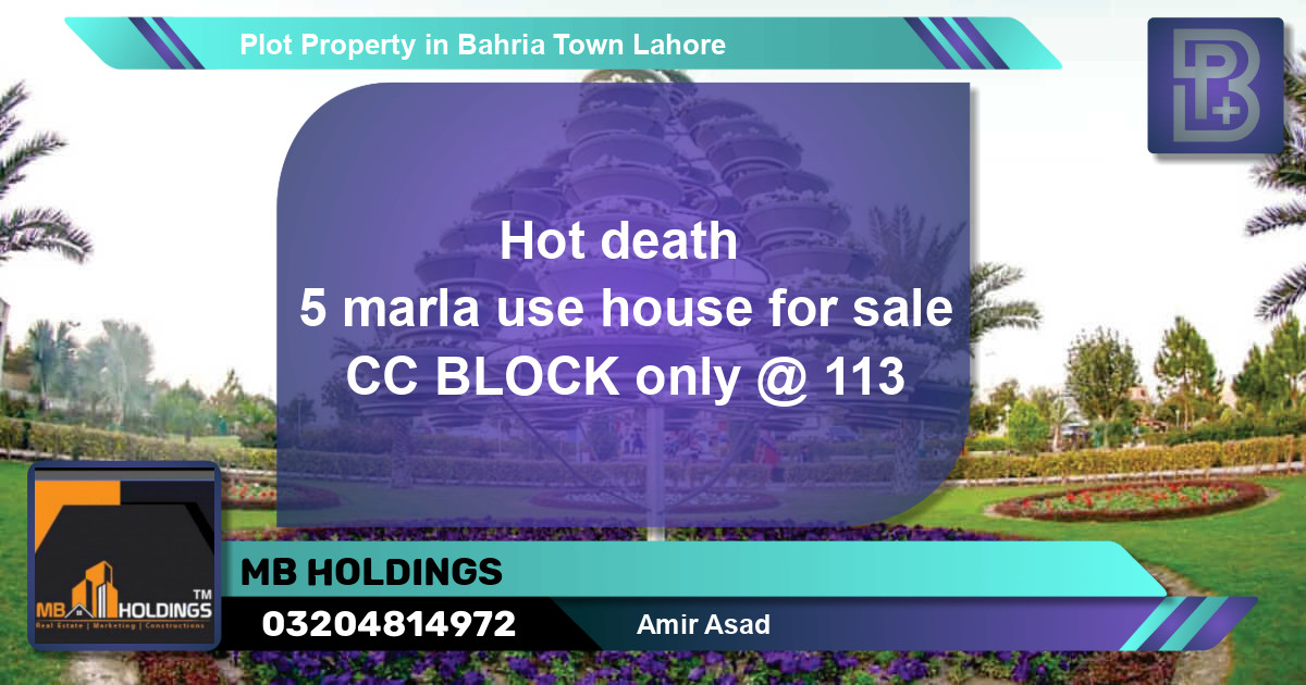 Residential Plot for Sale in Bahria Town, Lahore - (BP-52055)