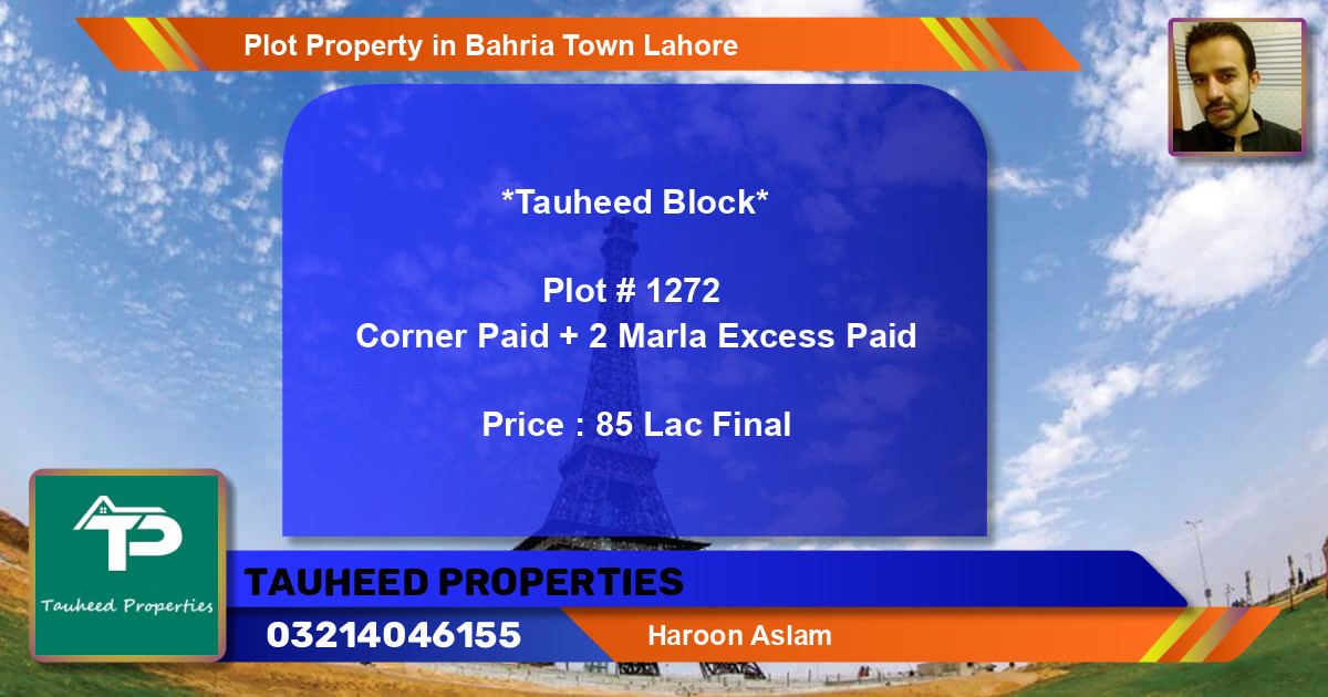 Residential Plot for Sale in Bahria Town, Lahore - (BP-52068)