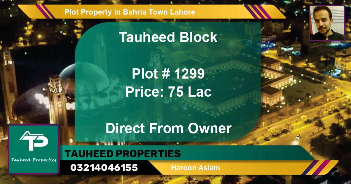 Residential Plot for Sale in Bahria Town, Lahore - (BP-52070)
