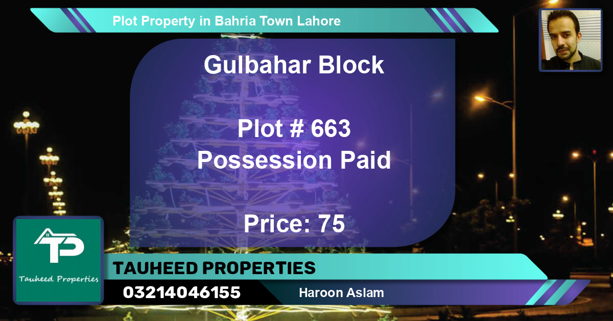Residential Plot for Sale in Bahria Town, Lahore - (BP-52072)
