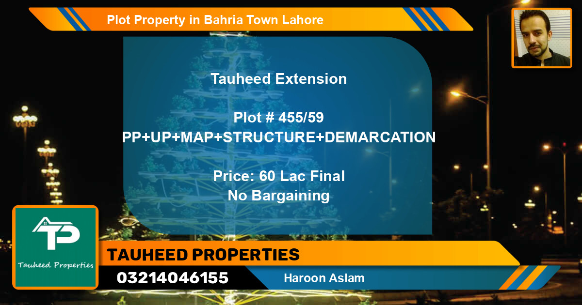 Residential Plot for Sale in Bahria Town, Lahore - (BP-52078)