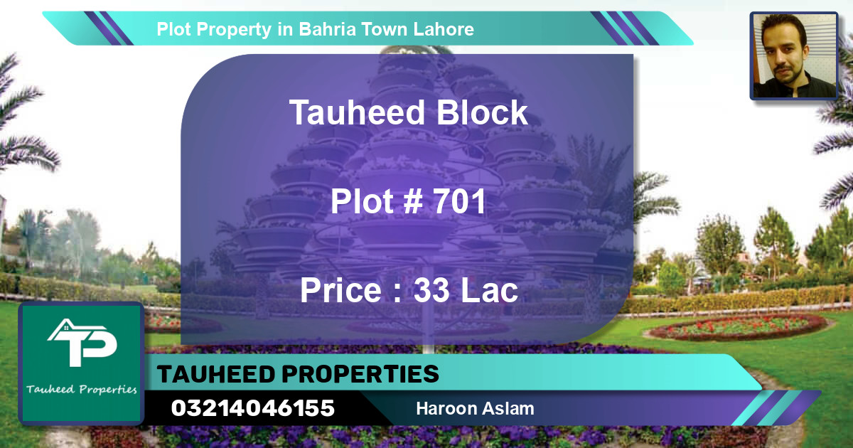 Residential Plot for Sale in Bahria Town, Lahore - (BP-52080)