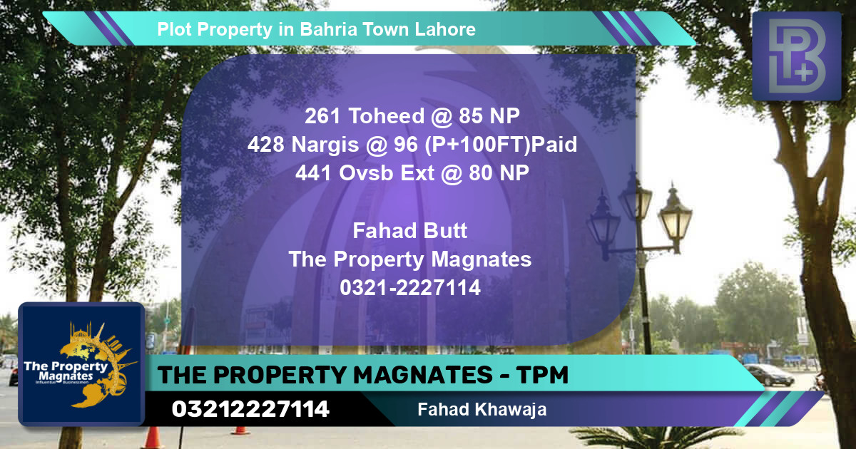Residential Plot for Sale in Bahria Town, Lahore - (BP-52095)