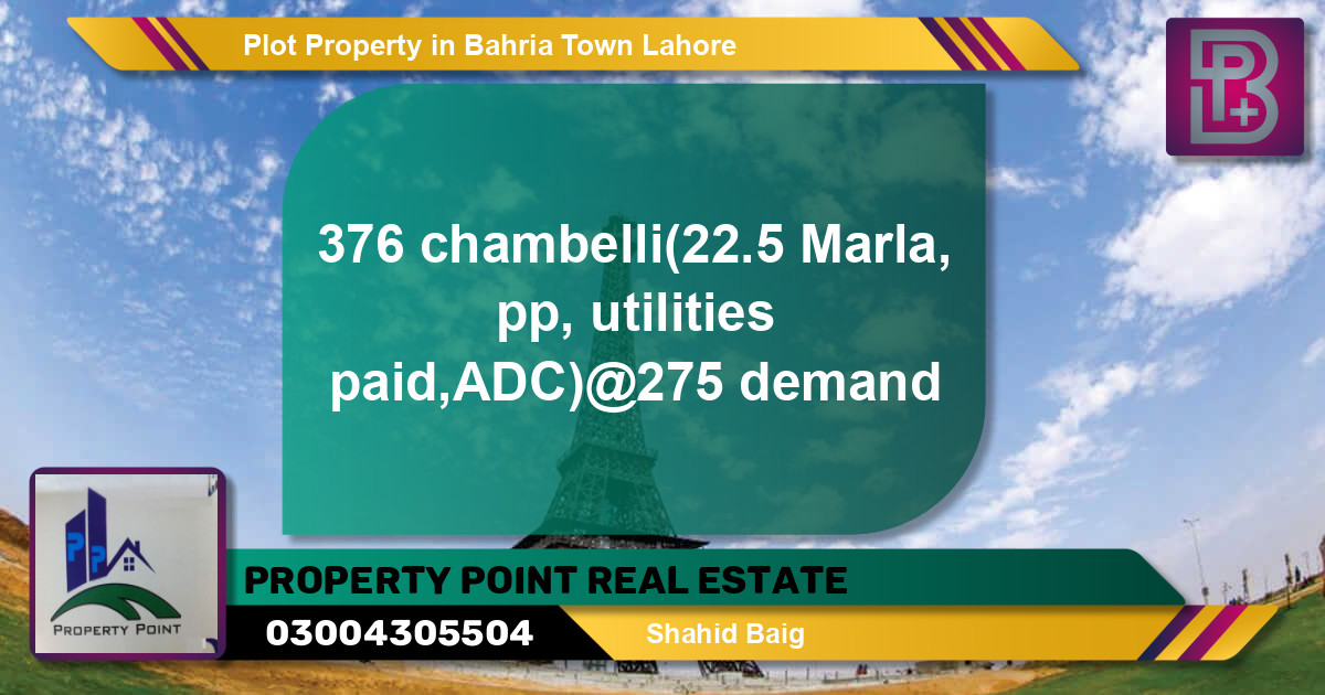 Residential Plot for Sale in Bahria Town, Lahore - (BP-52111)