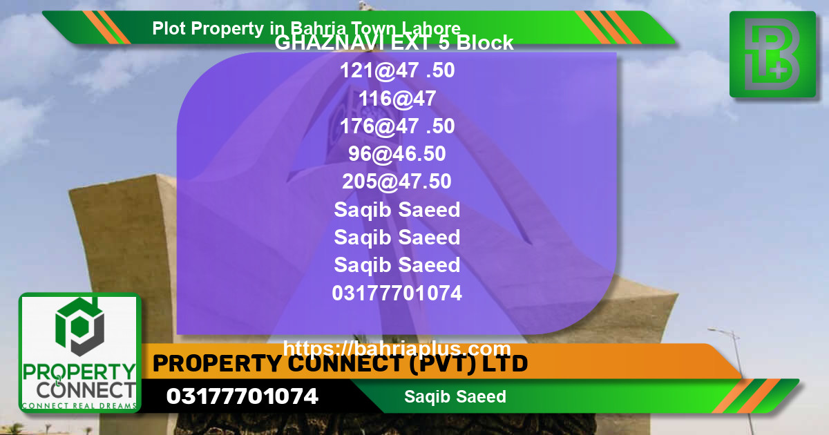 Residential Plot for Sale in Bahria Town, Lahore - (BP-52169)