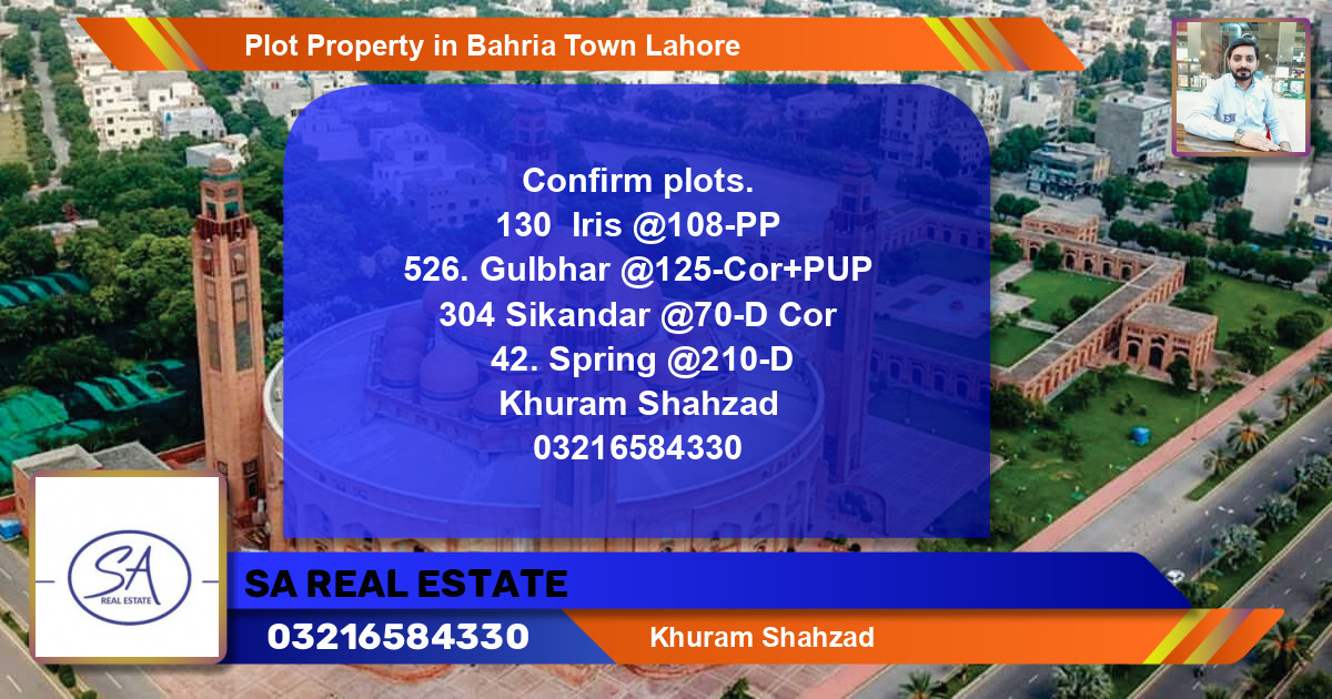 Residential Plot for Sale in Bahria Town, Lahore - (BP-52194)