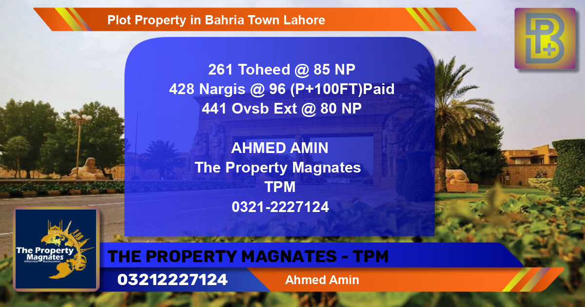 Residential Plot for Sale in Bahria Town, Lahore - (BP-52231)