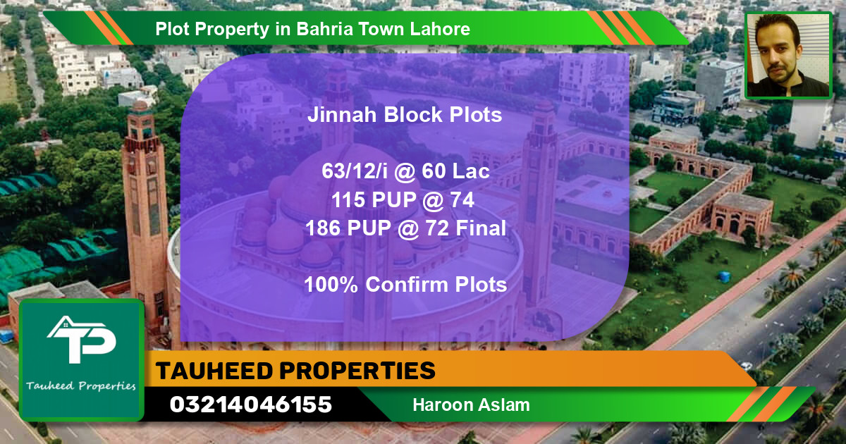 Residential Plot for Sale in Bahria Town, Lahore - (BP-52285)