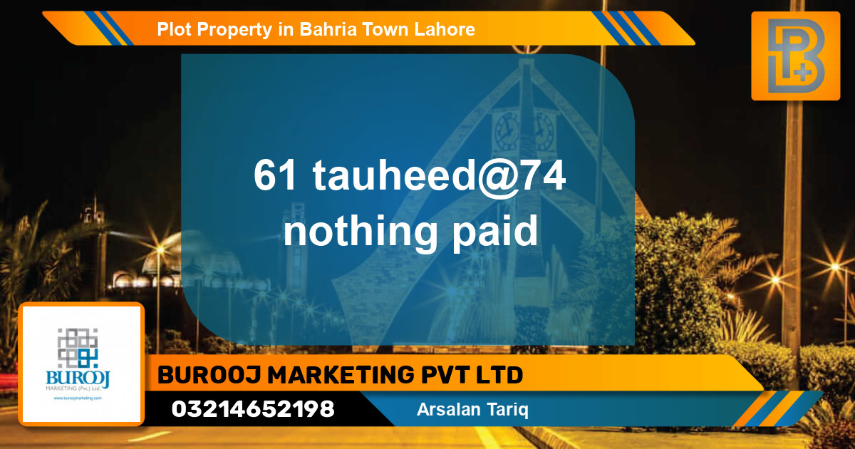 Residential Plot for Sale in Bahria Town, Lahore - (BP-52287)