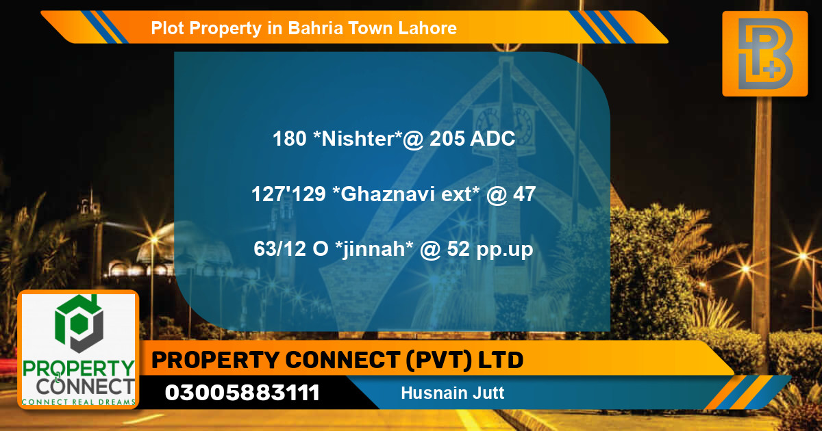 Residential Plot for Sale in Bahria Town, Lahore - (BP-52306)