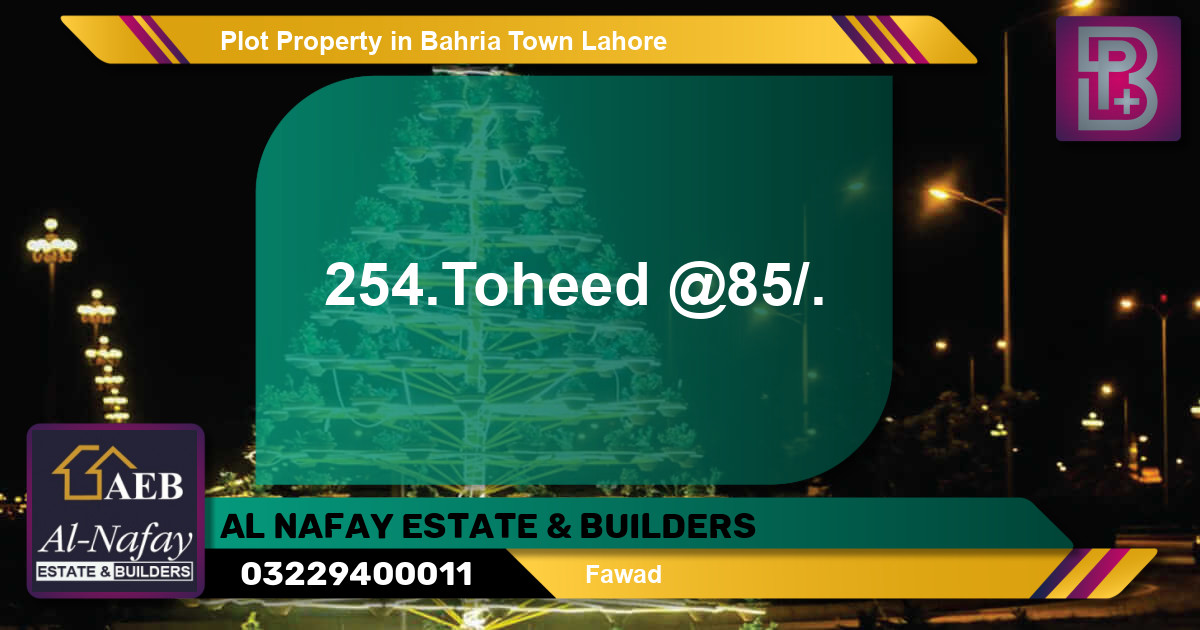 Residential Plot for Sale in Bahria Town, Lahore - (BP-52310)