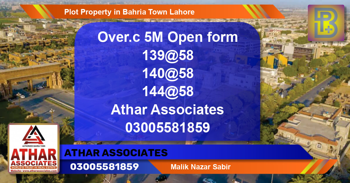 Residential Plot for Sale in Bahria Town, Lahore - (BP-52326)