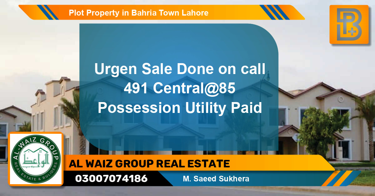 Residential Plot for Sale in Bahria Town, Lahore - (BP-52344)