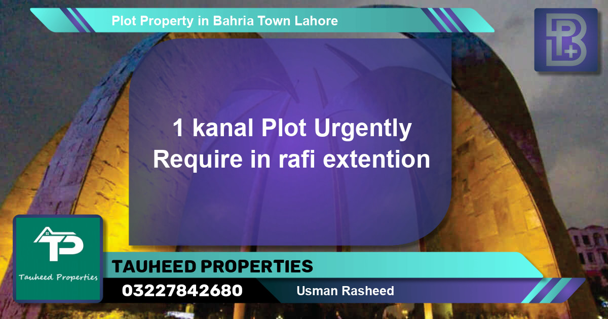 Residential Plot for Sale in Bahria Town, Lahore - (BP-52348)