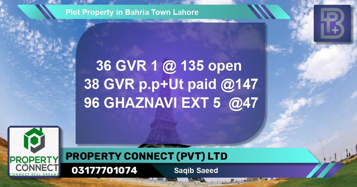 Residential Plot for Sale in Bahria Town, Lahore - (BP-52377)