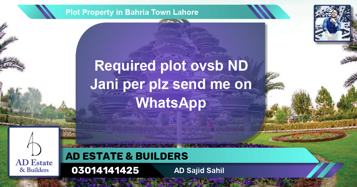 Residential Plot for Sale in Bahria Town, Lahore - (BP-52384)