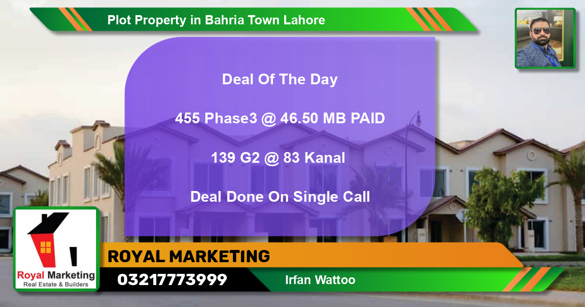 Residential Plot for Sale in Bahria Town, Lahore - (BP-52398)