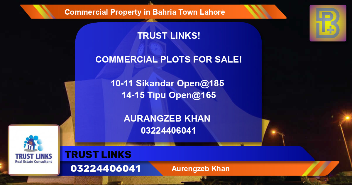 Commercial Property for Sale in Bahria Town, Lahore - (BP-52415)
