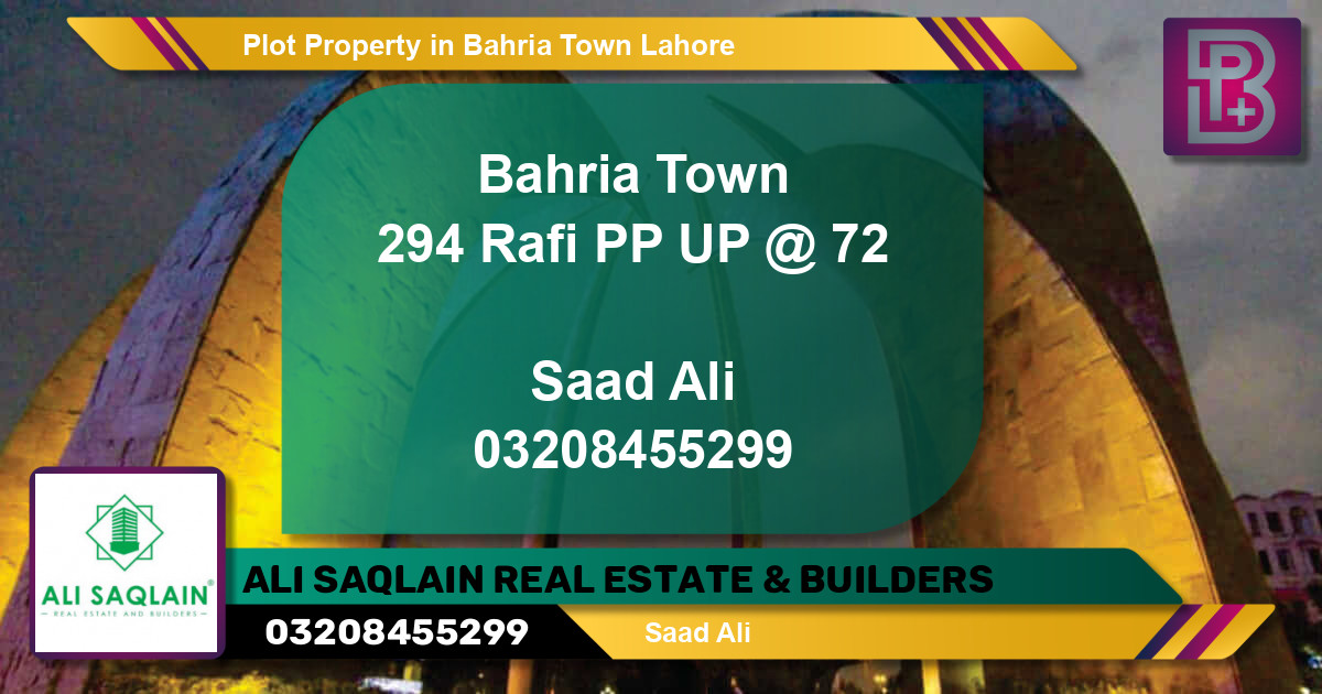 Residential Plot for Sale in Bahria Town, Lahore - (BP-52443)