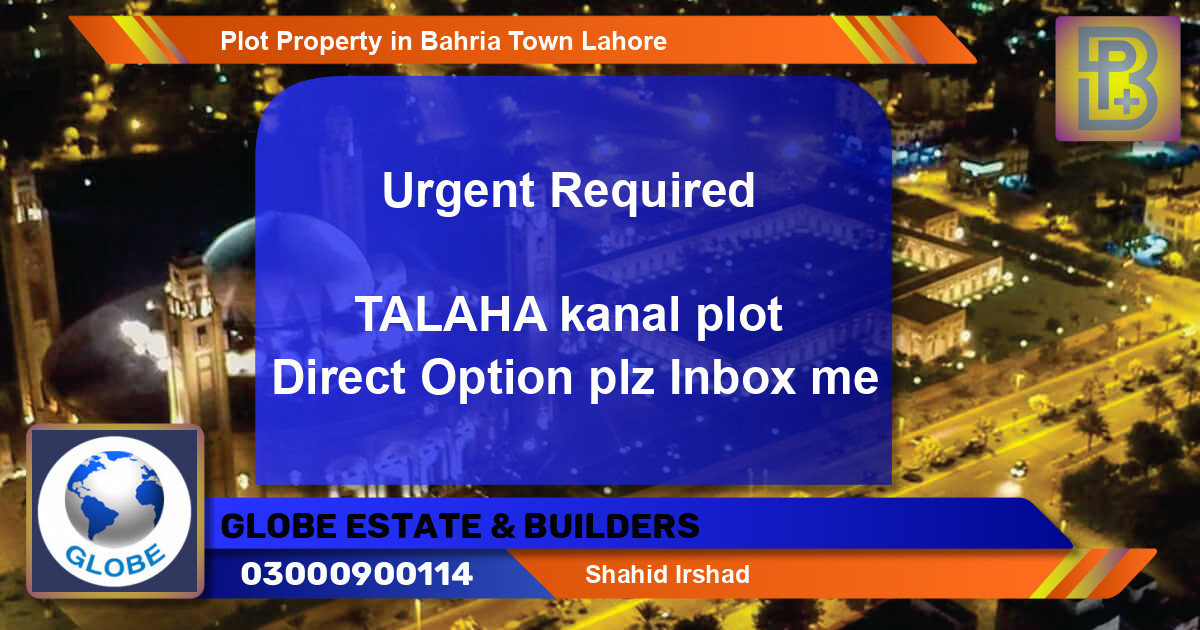 Residential Plot for Sale in Bahria Town, Lahore - (BP-52450)