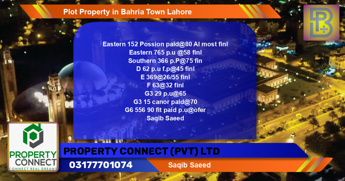 Residential Plot for Sale in Bahria Town, Lahore - (BP-52470)