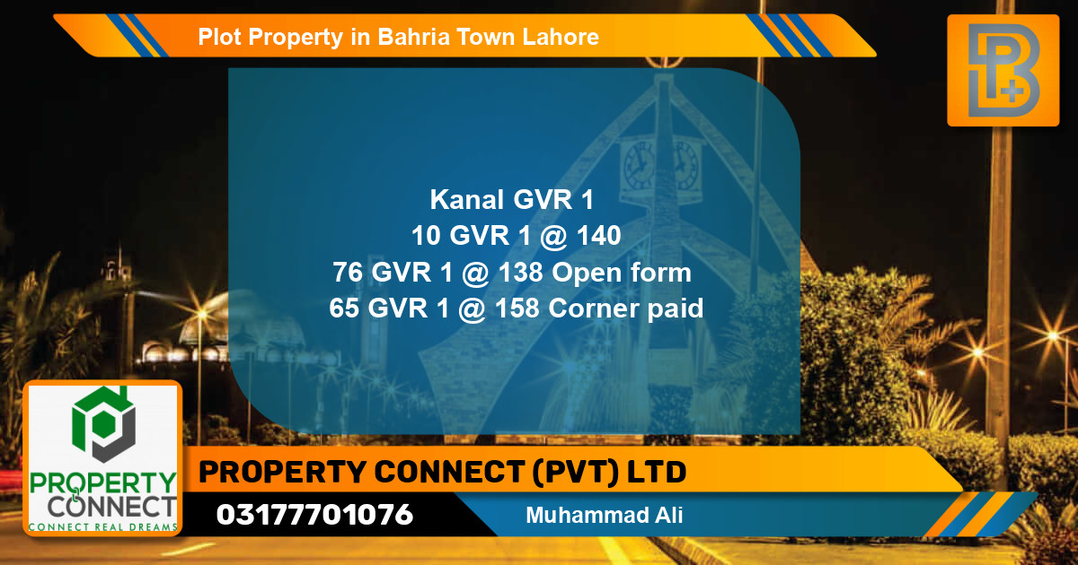 Residential Plot for Sale in Bahria Town, Lahore - (BP-52503)